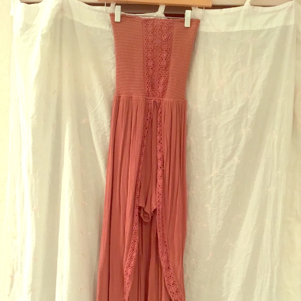 Coco + jaimeson strapless walk through maxi dress
